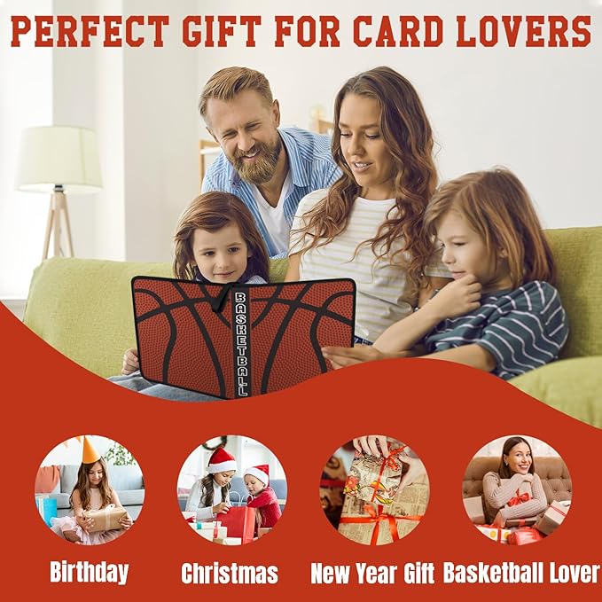 Trading Card Binder 9 Pocket - Basketball Card Binder with Sleeves 900 Double Sided Pockets Sports Trading Cards Album Cards Holder Protectors Set Fit for Game Cards, Sports Cards