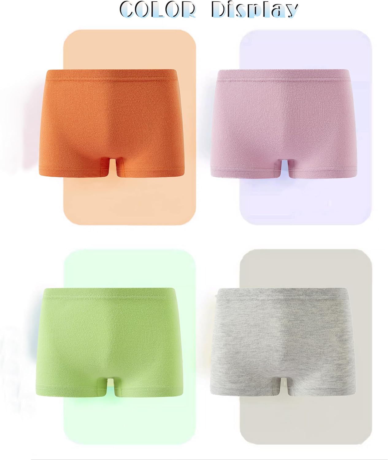 Sladatona Soft Girls Boyshort Panties Cotton Briefs Kids Underwear