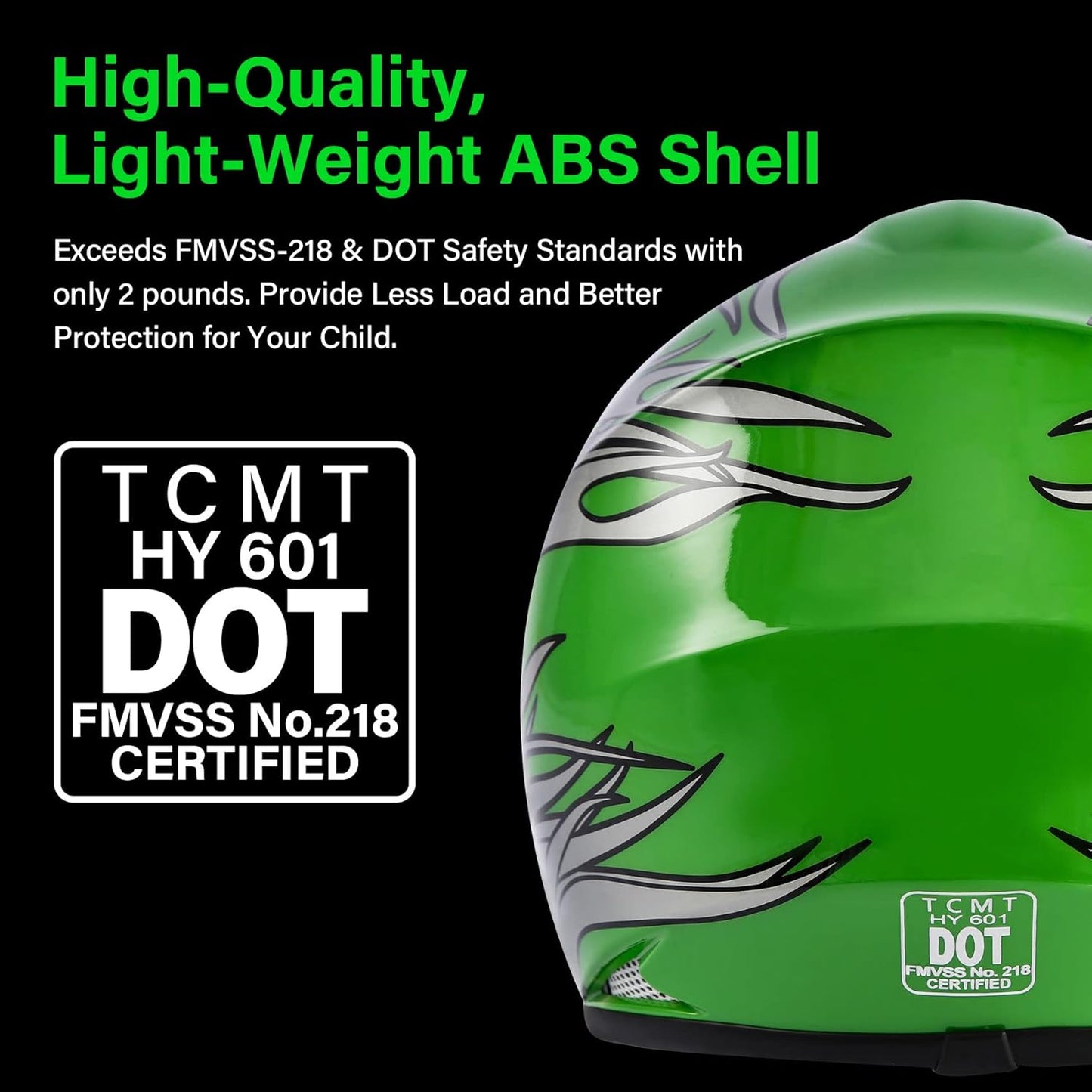 TCMT Dot Youth & Kids Motorcycle Off-Road Helmet Full Face Motocross Street Dirt Bike Mountain Bike BMX MX ATV Helmet+Goggles+Gloves New