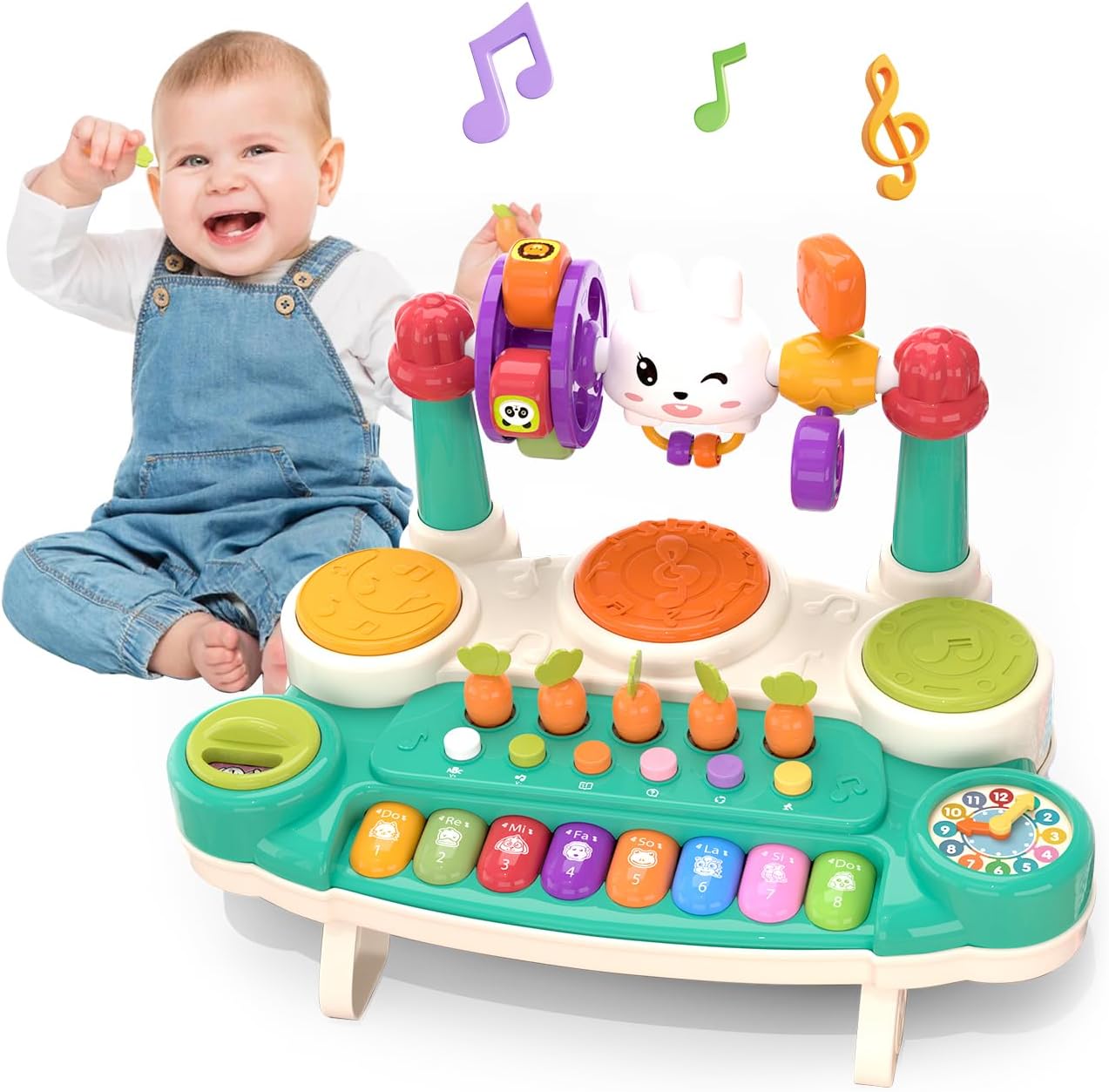 20 in 1 Baby Musical Toys – Interactive Piano Keyboard Drum Set for 6 9 12 18 Month, Toddlers 1-4, Educational Learning Toys for Boys Girls, First Birthday Gift 1 2 3 4 Year Old, Infant Toys