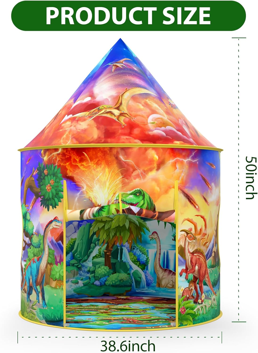 Wilwolfer Dinosaur Tent for Kids: Dinosaur Toys for Kids-Outdoor Toys for Toddlers-Great Gift for Boys and Girls