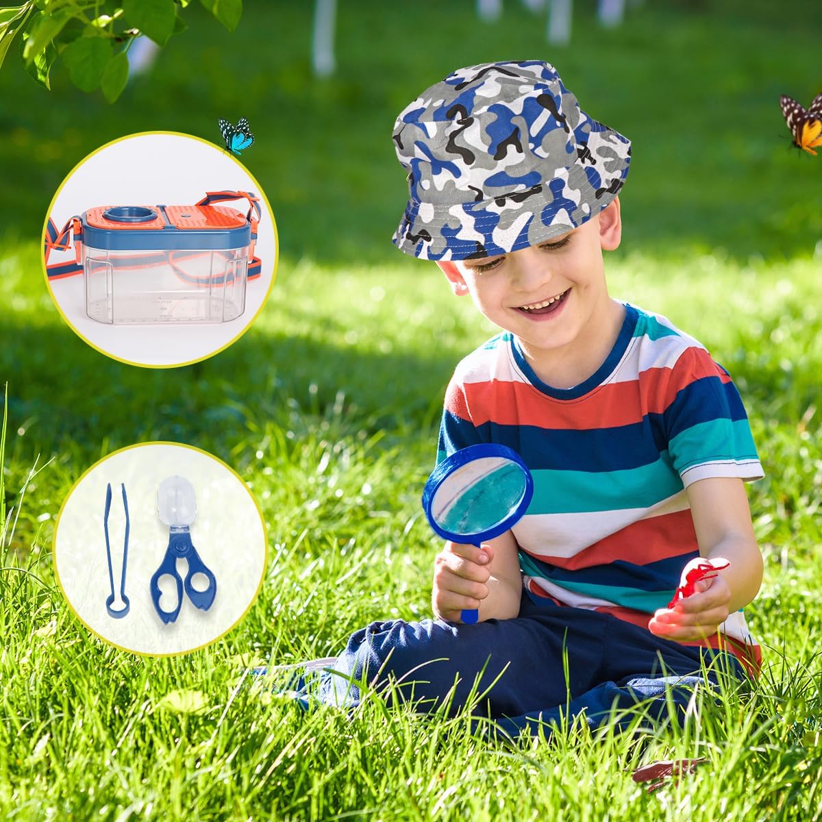 Meland Kids Camping Set with Tent - Camping Gear Toy with Pretend Play Outdoor Toy for Toddlers Birthday Gift