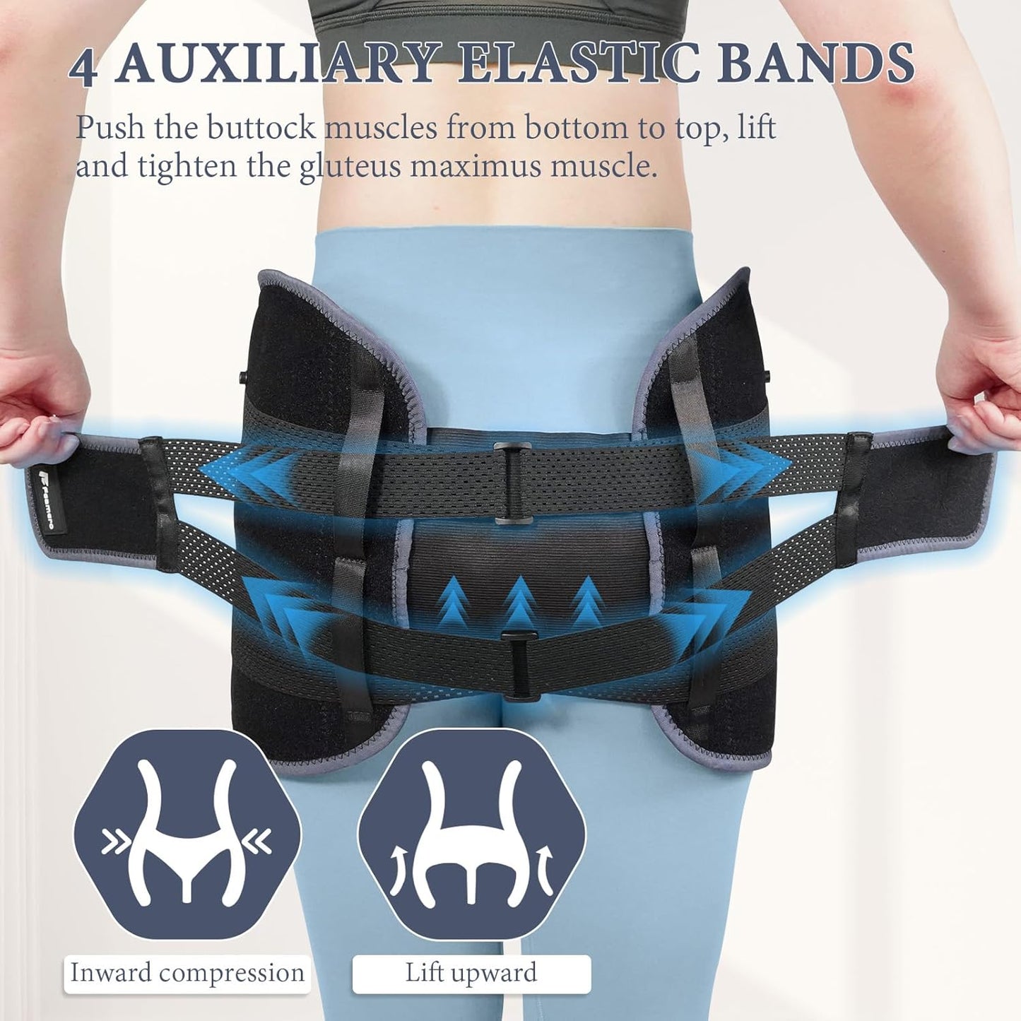 Inflatable Pelvic Support Belt for Women and Men, Adjustable Pressure SI Joint Brace for Postpartum Recovery, Pelvic Tilt Correction, Hip & Pubic Symphysis Pain Relief (M)