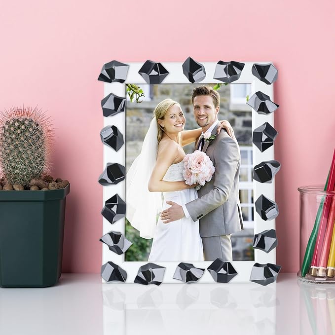 Babenest Acrylic Crushed Ice Rocks, 150 PCS Fake Crystals Plastic Ice Cubes Diamonds Gems for Vase Fillers, Home Decoration, Table Scatter, Event, Wedding, Halloween, Arts & Crafts (Black)