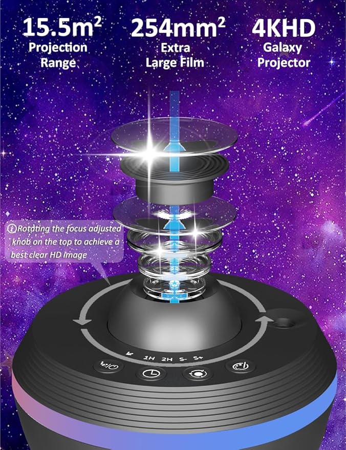 [6th Gen Upgraded] Planetarium Galaxy Projector, 13 in 1 Star Light Projector Starry Sleep Night Light with Dynamic Meteors,360° Rotation Nebula,4K HD&Large Scale Projection for Bedroom Decor，Kids