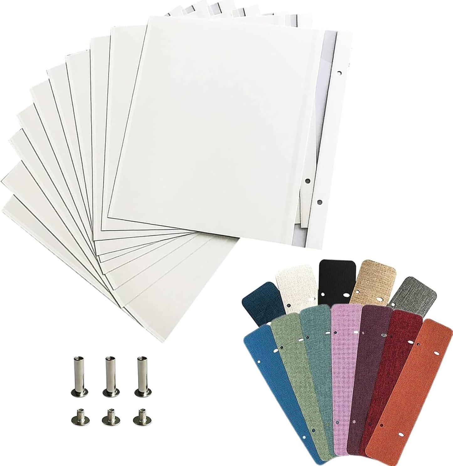 Semfalbuums Photo Album Refill Pages for Self Adhesive Scrapbook Magnetic Photo Albums 13.2x12.8 20 Pages