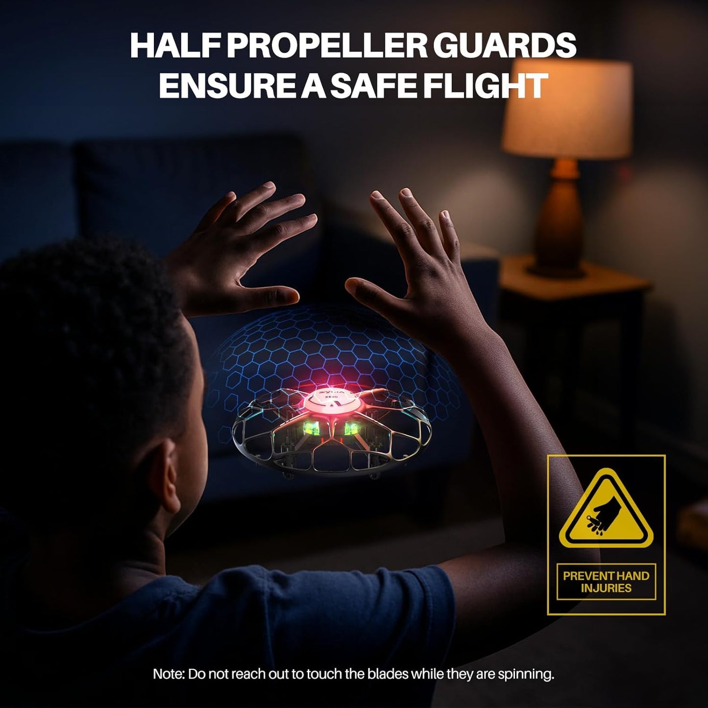 SYMA Drone for Kids with 7-Color LED Light, X660 Mini Drone with 3D Flip, Rotary Ascent, Headless Mode, Speed Switch and Full Protection RC Toys Gifts for Beginners Adults