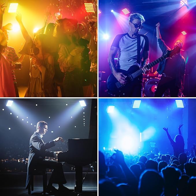 Rechargeable Par Can Lights, 72W RGB 5200mAh Uplights Battery Powered Stage Light, Wireless DJ Lights Sound Activated with Remote & DMX Control for Festivals, Weddings, Bars, Churches, DJ (12 Packs)