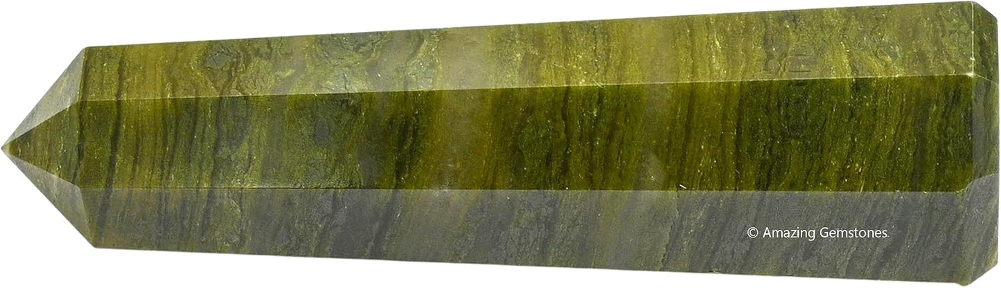 Amazing Gemstone Vesuvianite Crystal Towers - Natural Healing Crystal Point Obelisk for Reiki Healing and Crystal Grid (2" to 3" Inch)
