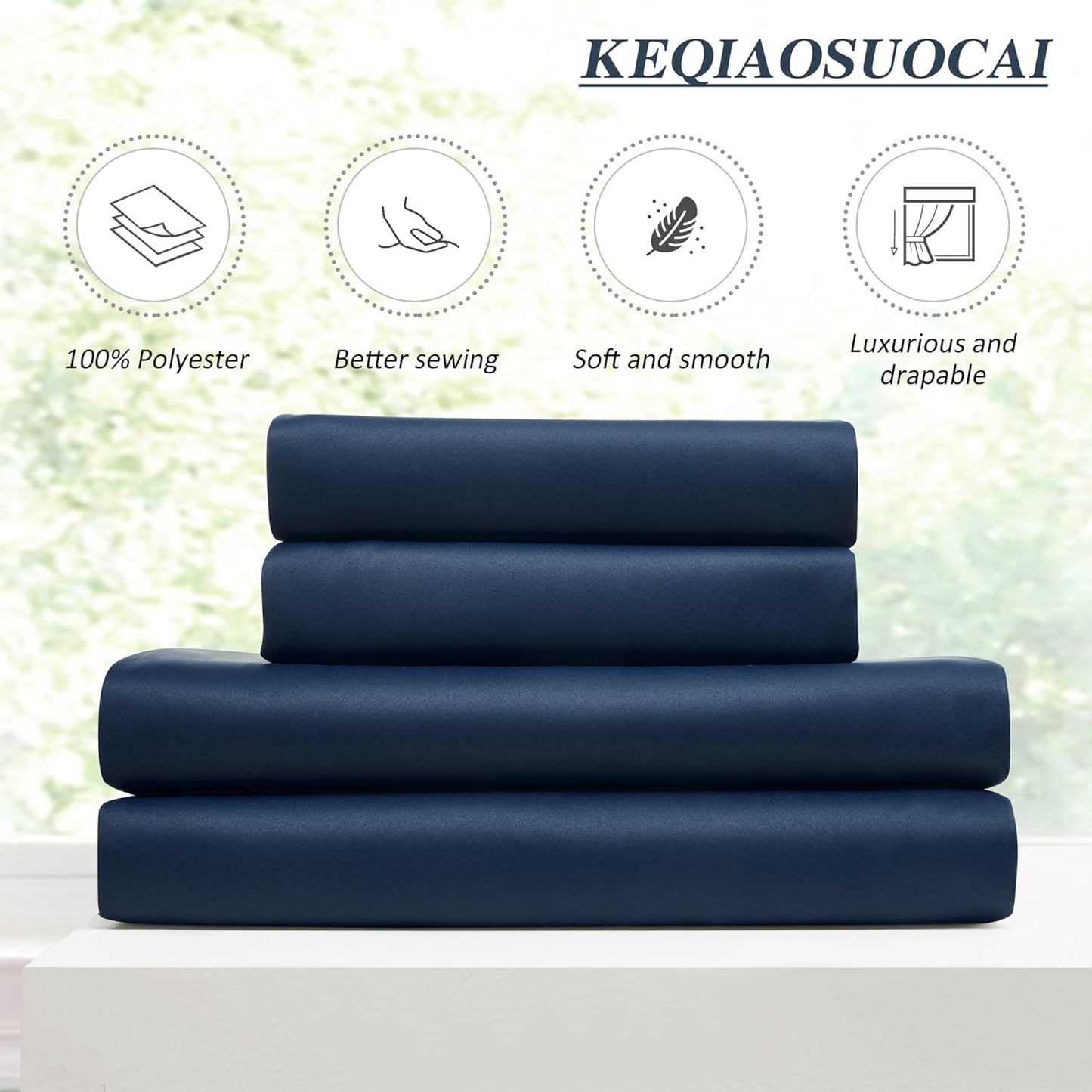 KEQIAOSUOCAI 2 PCs Navy Blue Pleat Wide Drapes for Sliding Glass Door 60 Wide x 105 Inch Long, Privacy Light Block Noise Reduce Insulated Ceiling to Floor for Locker Room Basement Bedroom Closet