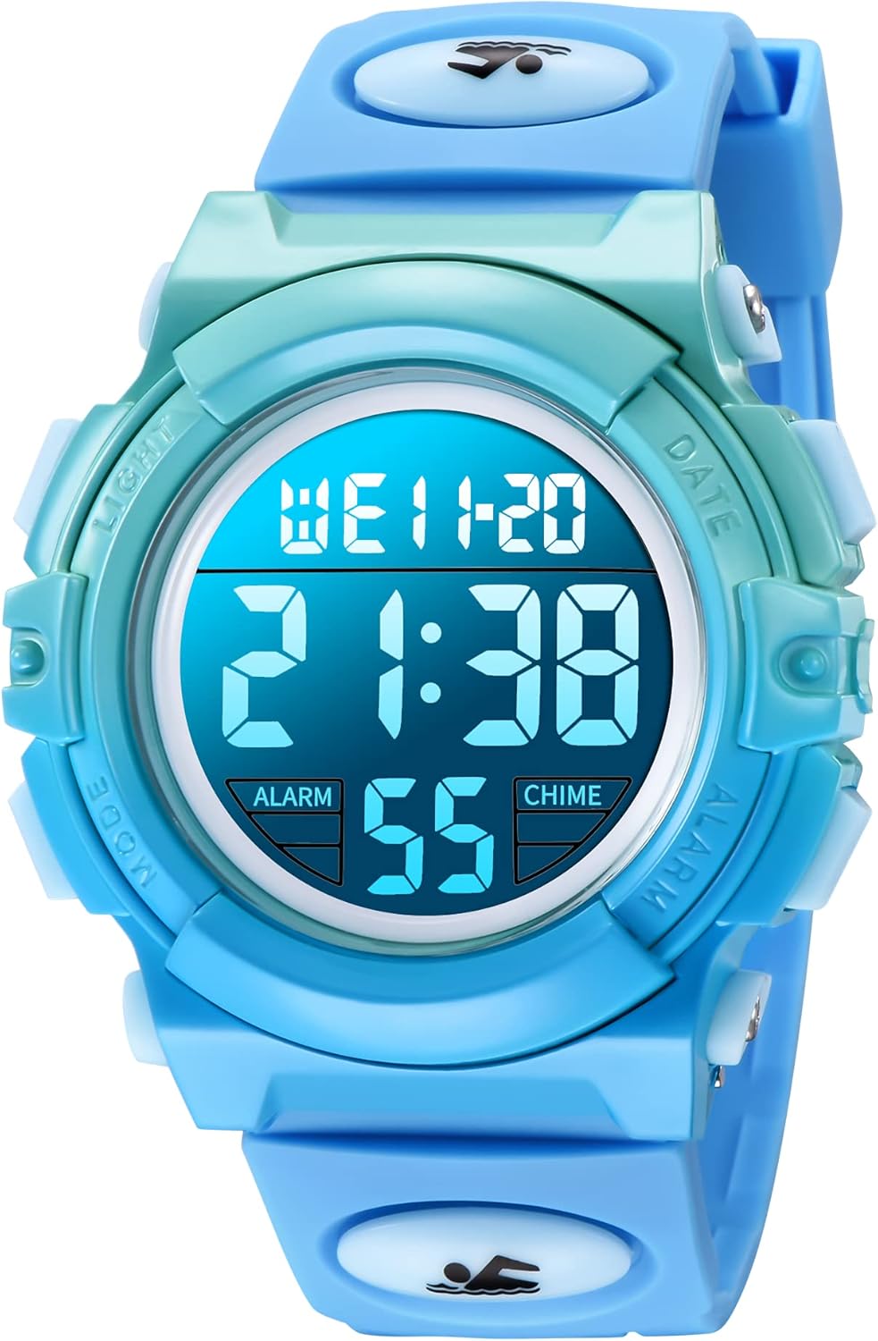 Kids Watch,Boys Watch for 3-15 Year Old Boys,Digital Sport Outdoor Multifunctional Chronograph LED 50 M Waterproof Alarm Calendar Analog Watch for Children with Silicone Band,Kids Gift