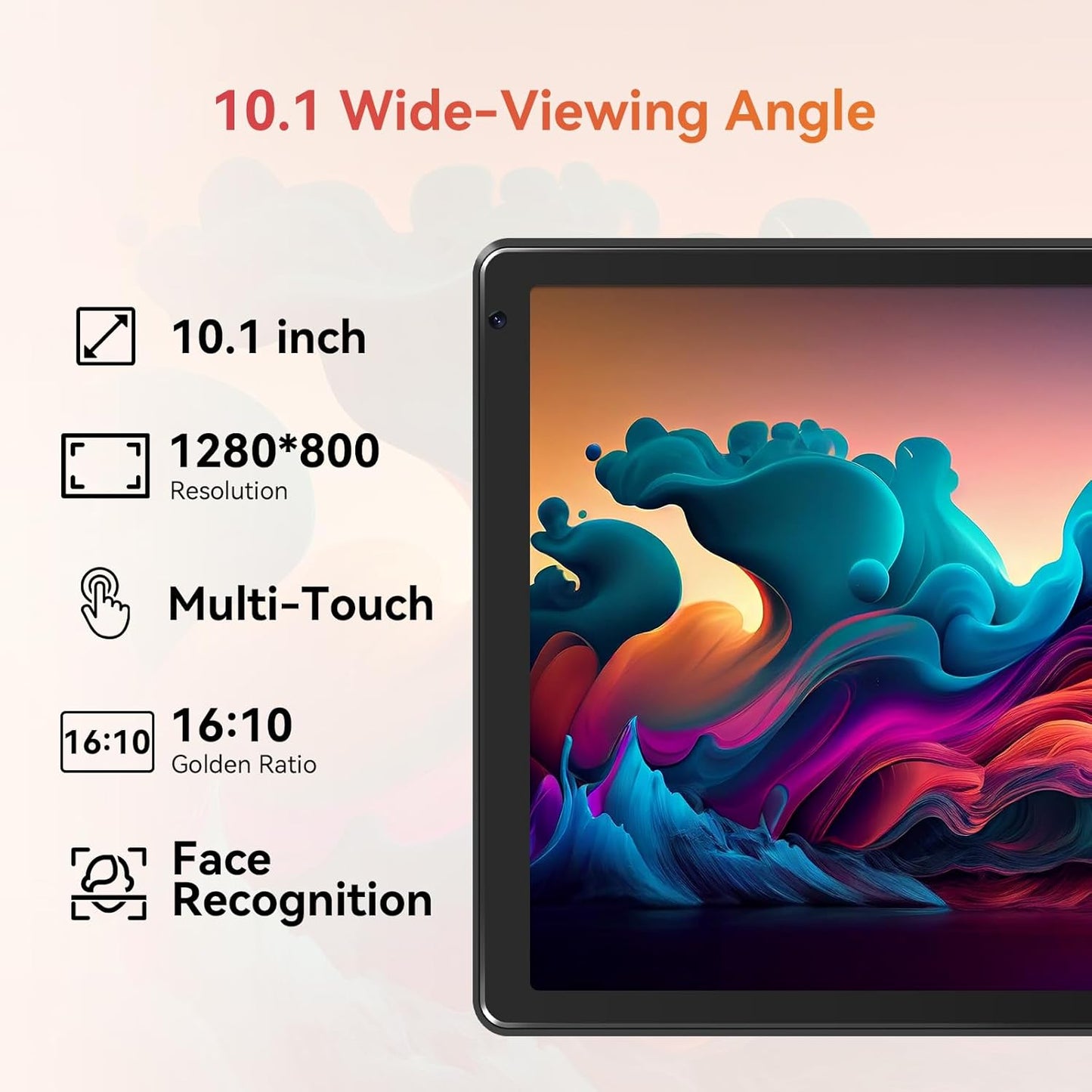 Tablet,10.1" Android Tablet with Octa-core Processor 24GB RAM 128GB ROM HD IPS Touchscreen 8H Battery, Wi-Fi 6, BT 5.0, Dual Camera, Android 15 Tablets 2025
