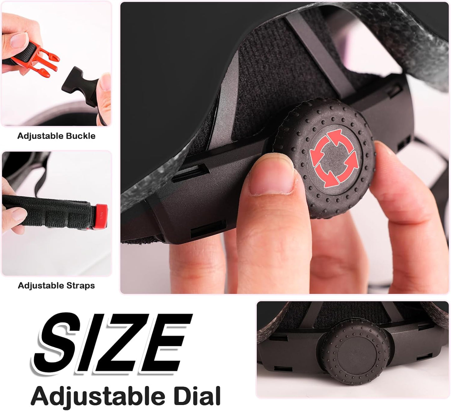 Adjustable Kids Bike Helmet with Knee Pads Elbow Pads Wrist Guards for Age 3-5-8-14+ Youth/Teens,Ventilation Multi-Sport Scooter Roller Skate Rollerblading Skateboarding Climbing Cycling