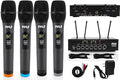 Pyle Wireless Microphones, Professional UHF Dual Microphones for Karaoke, Wireless Dynamic Microphone System Set with Rechargeable Receiver,Plug and Play, Speech, Wedding, Church, PA System