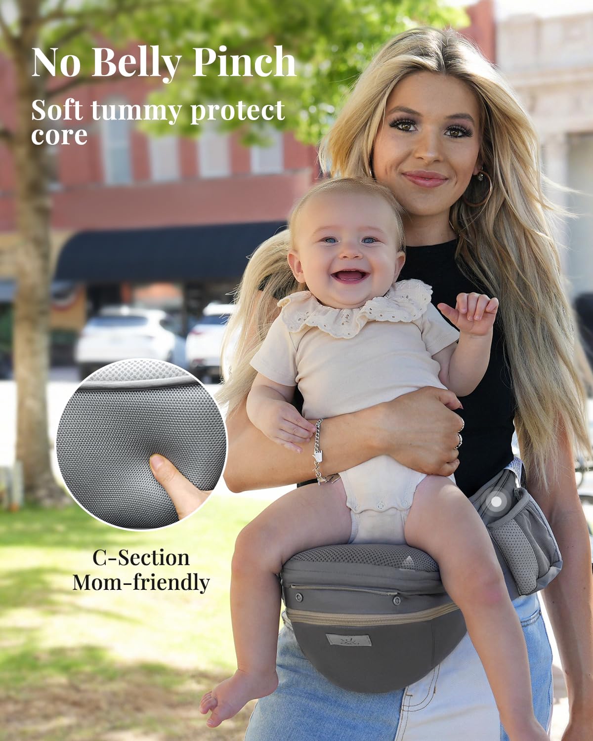 Baby Carrier Pro, MOMTORY Safety-Certified 6-in-1 Ultra Storage Baby Carrier Newborn to Toddler, Detachable Baby Holder Carrier with Hip Seat, Ergonomic Cozy Baby Front and Back Carrier for 7-50lbs