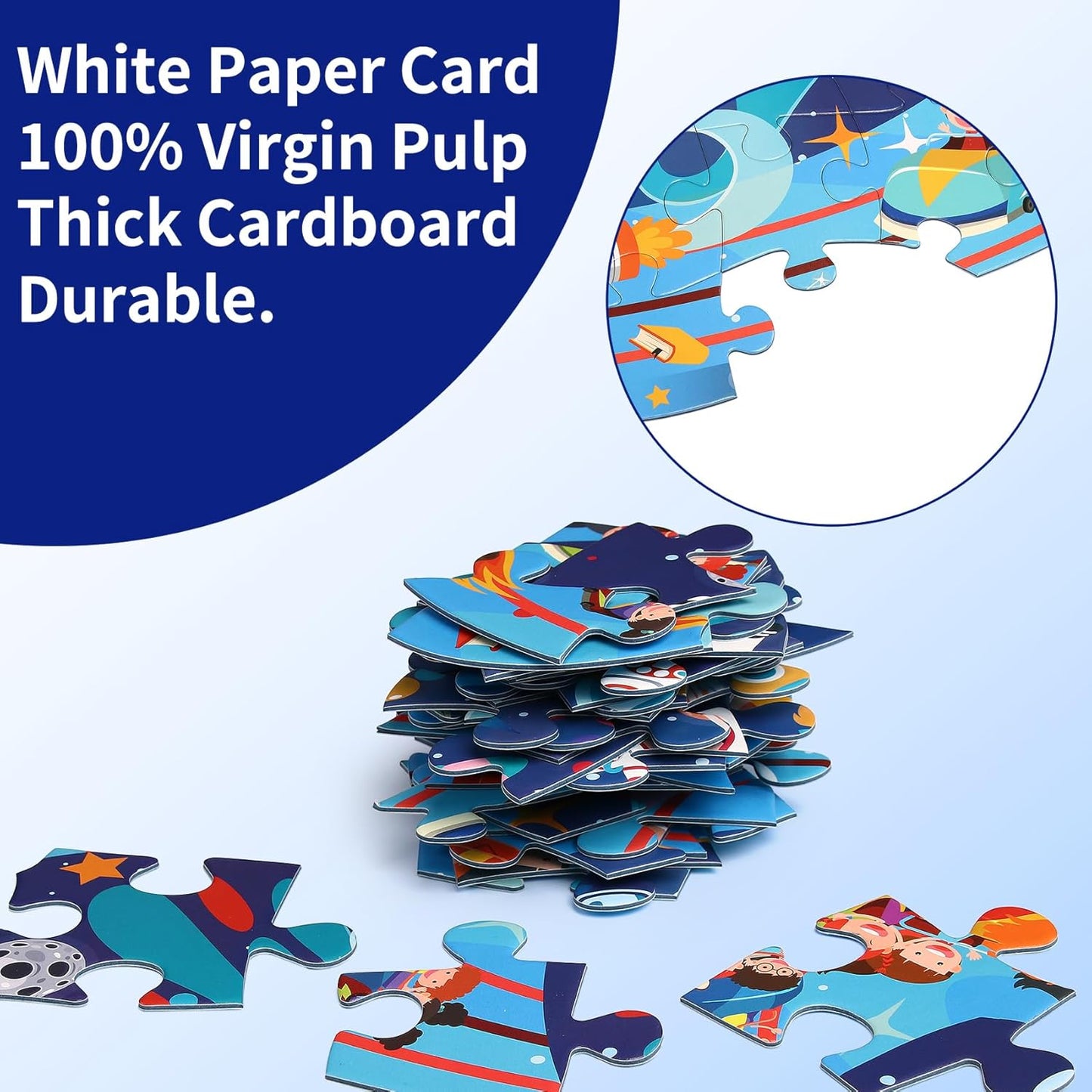 Floor Puzzle Suitable for Children Aged 3-10, Unique Large Irregular Animal Shaped Art Puzzle Suitable for Boys and Girls 36 Pieces Toys As Gifts for Children (Planet)