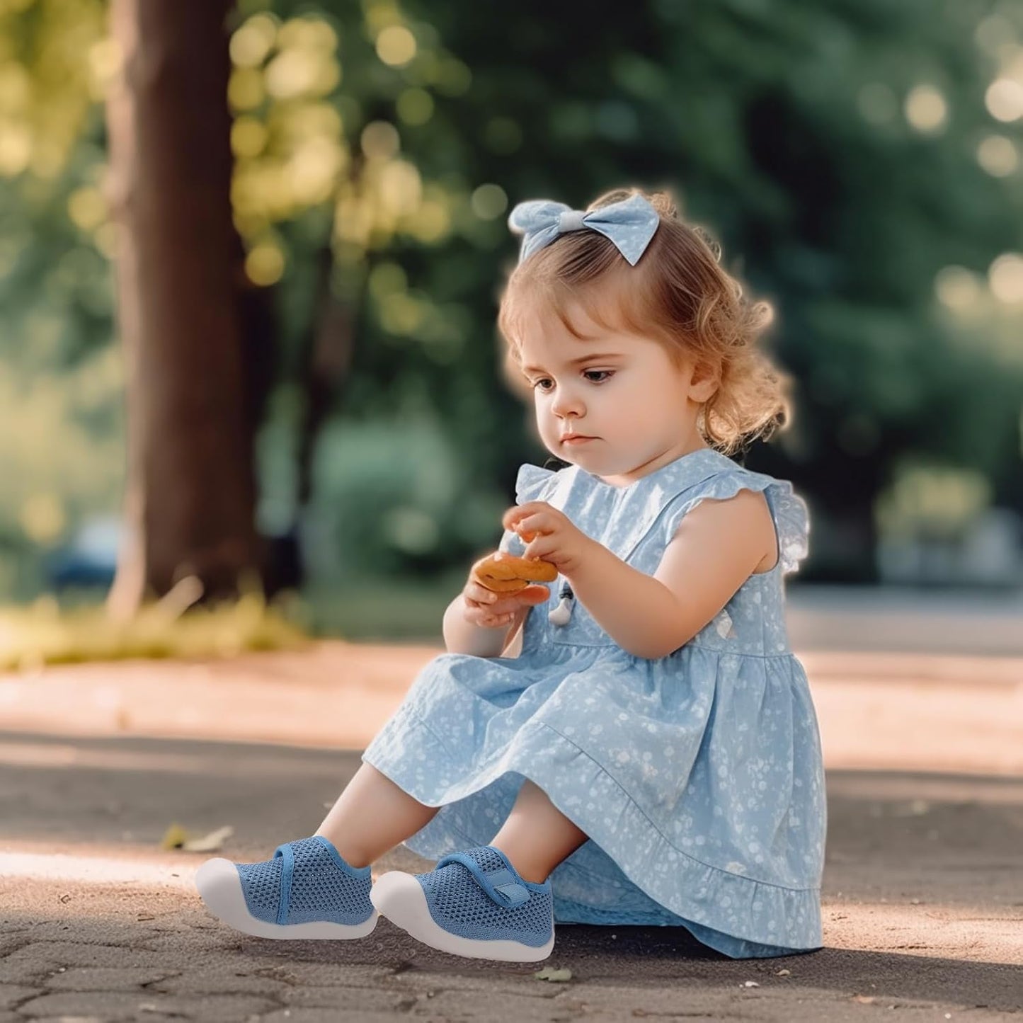 Baby First-Walking Shoes 1-4 Years Kid Shoes Trainers Toddler Infant Boys Girls Soft Sole Non Slip Cotton Canvas Mesh Breathable Lightweight TPR Material Slip-on Sneakers Outdoor