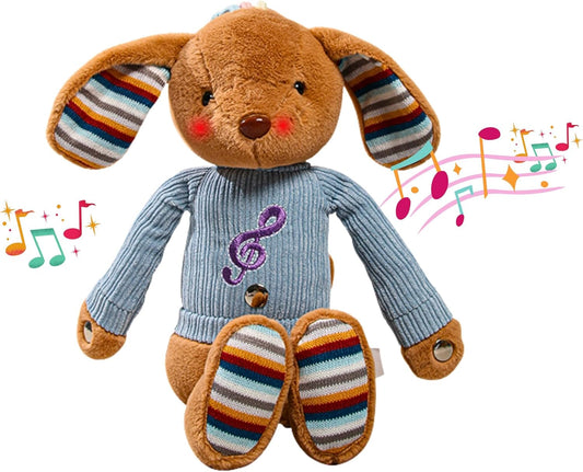 Lumio Musical Stuffed Animal Plush Toy with Lights & Sounds - Cute Interactive Toy for Newborns, and 3 6 12 to 48 Months (Puppy)