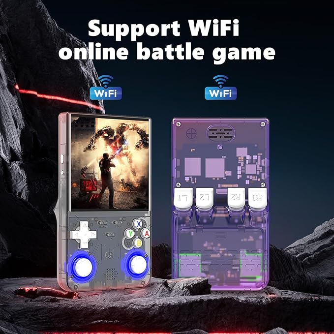 2025 New Upgrade R36ULTRA Retro Handheld Game Console with 64G Built-in 21000+ Classic Games,Portable Hand Held Open Source Linux System 4.0-in 4k HD IPS Screen Video Player (Purple)