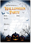 20 Pack Halloween Invitations with Envelopes Stickers Spooky Pumpkin Invitation Cards Blank Invites for Party Supplies, 5 x 7 Inch