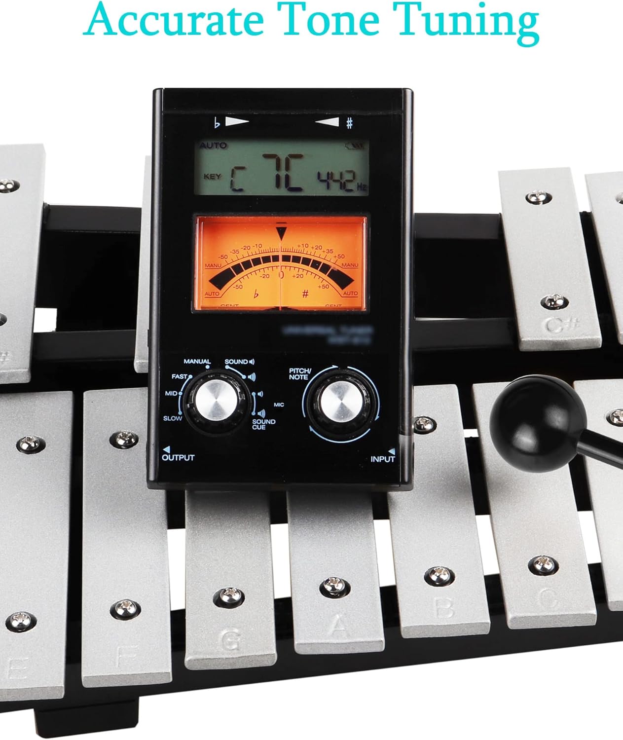 Mr.Power 30 NOTES Foldable Glockenspiel Xylophone Vibraphone Percussion Instrument Musical Instrument with Mallet, Mallet Mute Cover, Carrying Bag, Carrying Box