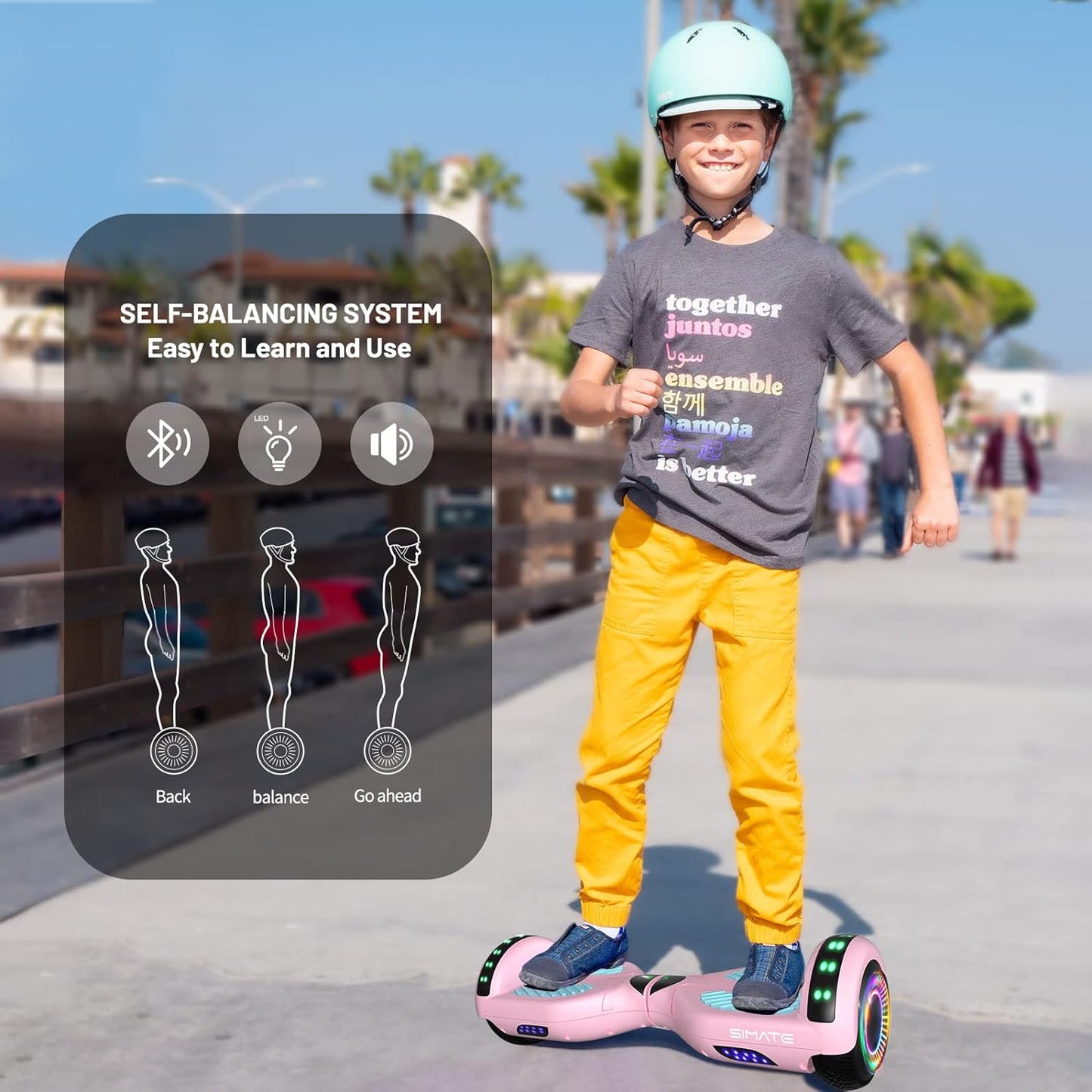 Scooter, Bluetooth & Corlorful LED Lights, Gifts for Kids & Adults & Girls & Boys, for All Ages