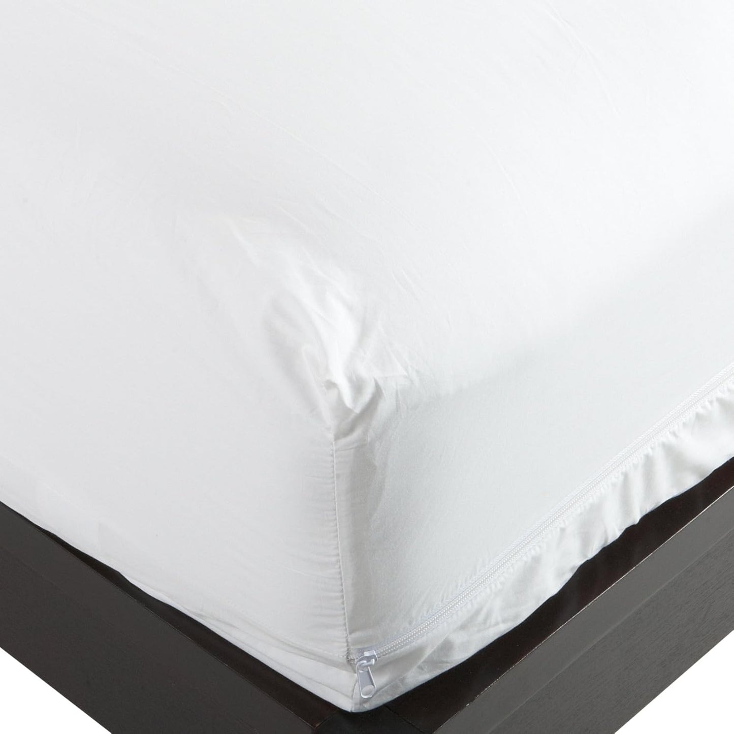 National Allergy Superior 100% Cotton California King Mattress Protector Zippered - 73" x 84" x 15" - Hypoallergenic Bed Encasement - Breathable Dust Proof Cover - Oeko-TEX Standard 100 Certified
