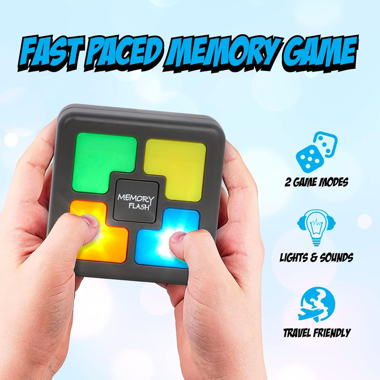 Point Games Handheld Memory Game, Kids Electronic Games, Sequence Fun for Kids with Lights & Sounds, Brain Challenge for Boys & Girls Ages 8+