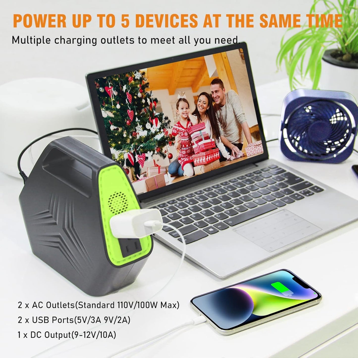 Portable Power Station 97Wh Solar Generator 26400mAh Power Bank with AC Outlet 110V Battery Charger for Home Use Outlet Battery Pack for Camping Emergency