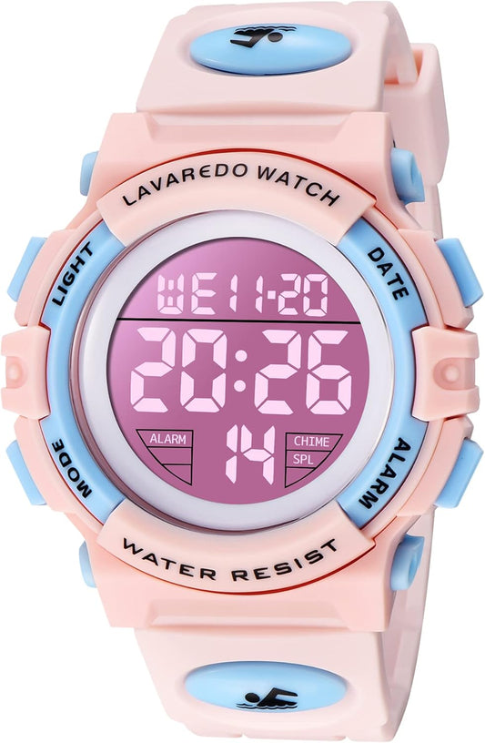 Kids Watch,Boys Watch for 3-15 Year Old Boys,Digital Sport Outdoor Multifunctional Chronograph LED 50 M Waterproof Alarm Calendar Analog Watch for Children with Silicone Band,Kids Gift