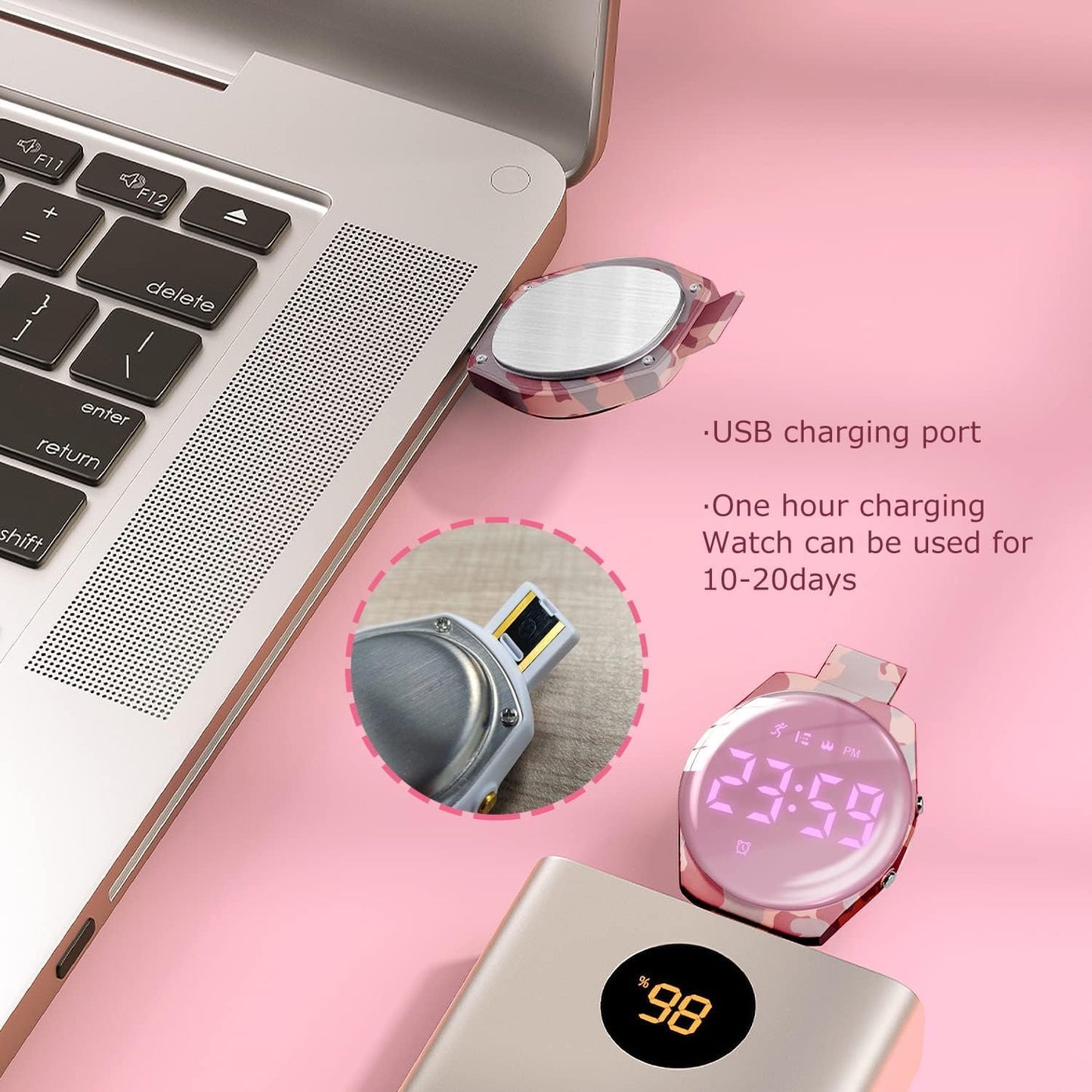 Kids Watches for Girls Boys Digital Sport Watch with Step Counter Pedometer Vibration Alarm Clock, No App Waterproof Fitness Tracker Kids Watch Boys Girls Teens Students Ages 5-16