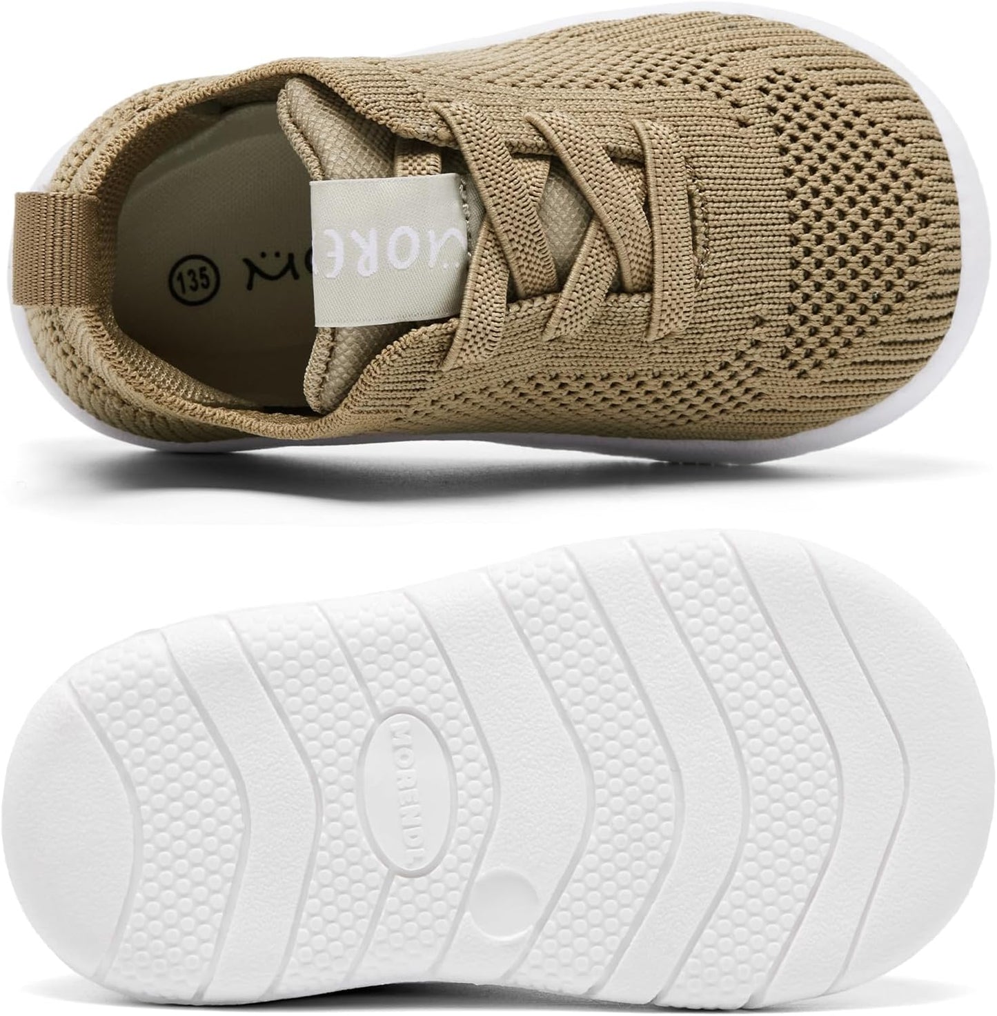 MORENDL Toddler Shoes Baby Walking Sock Shoes Infant Sneakers 0-4 Years Boy Girl Barefoot Tennis Shoe Non-Slip Brethable