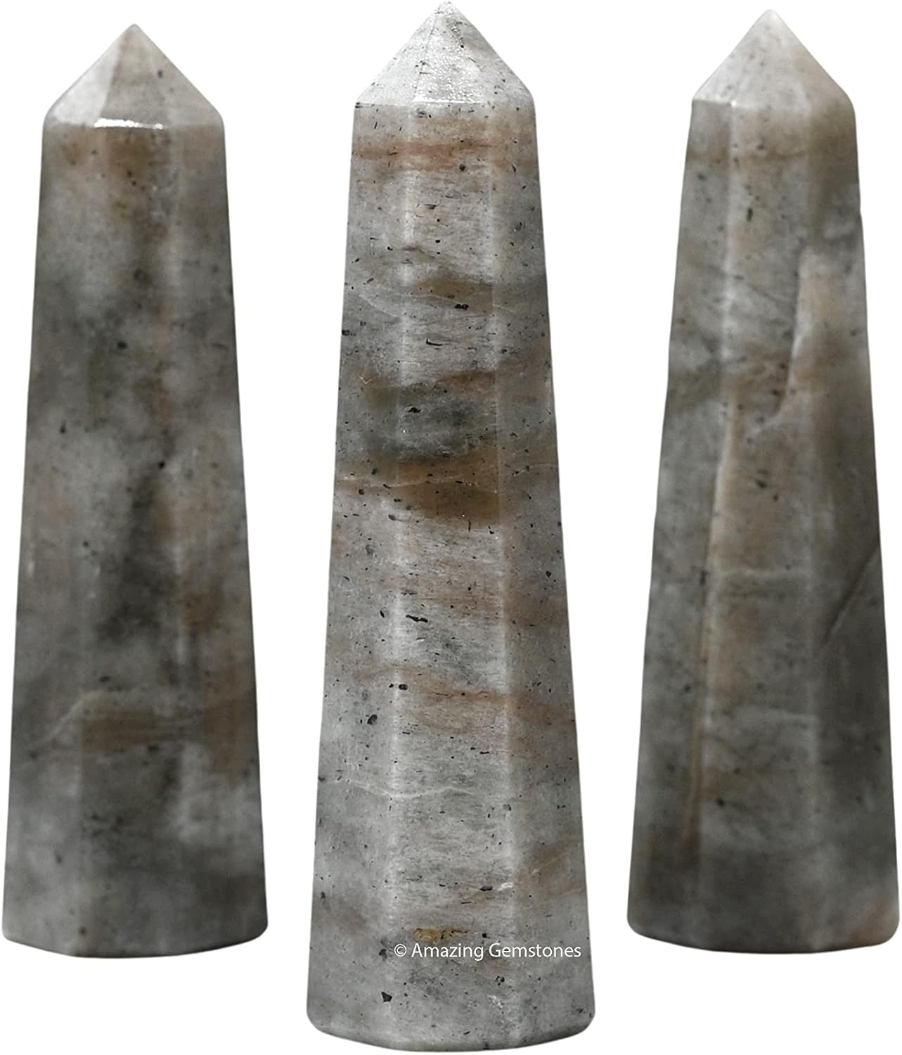 Amazing Gemstone Chrysoberyl Cats Eye Crystal Towers - Natural Healing Crystal Point Obelisk for Reiki Healing and Crystal Grid (2 Inch to 3 Inch)