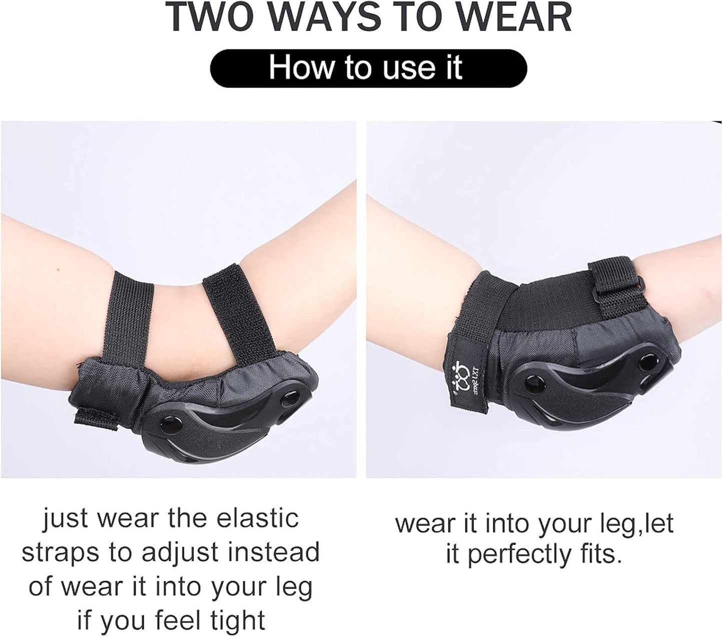 TXJ Sports Knee Pads Elbow Pads with Wrist Guards Protective Gear Set for Kids Youth Skateboard Sports Skateboarding Roller Skating Bicycling 6 in 1