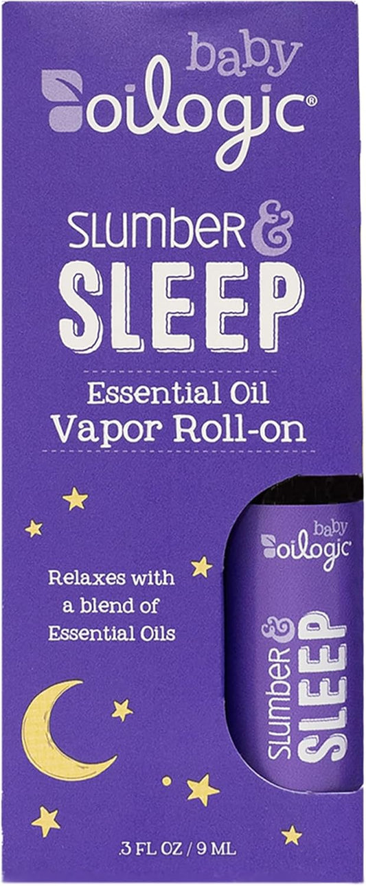 Oilogic Slumber & Sleep Roll-On Essential Oil for Babies & Toddlers - Gentle Aromatherapy Essential Oils, Mess-Free Comfort & Wellness Blends - Pediatrician-Tested Safe for Baby, .3 Fl Oz