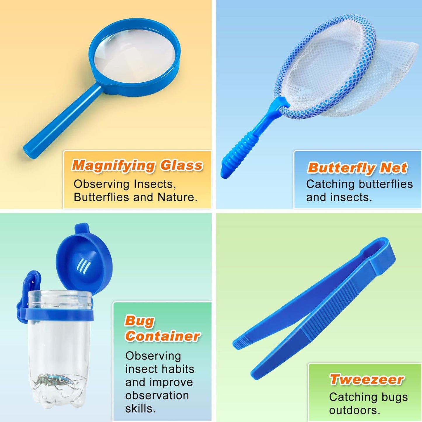 Kids Explorer Kit & Bug Catcher Kit, Kids Camping Gear for Kids, Outdoor Exploration Set with Vest & Hat, Ideal Outdoor Camping Adventure Toys for Ages 3 4 5 6 7 8 Boys Girls