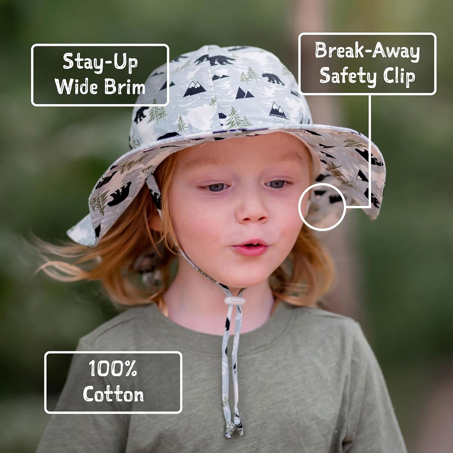 JAN & JUL Adjustable Cotton Floppy Sun Hat with 50+ UPF Protection for Boys
