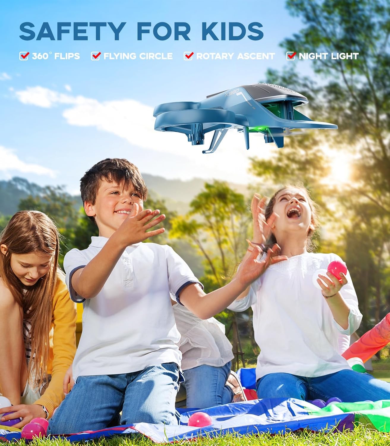 SYMA Remote Control Helicopter, X990 RC Helicopter with Thrilling Aerobatic Stunts, Altitude Hold, LED Lights, High & Low Speed, Safe Indoor/Outdoor Toy Gift for Boys and Girls