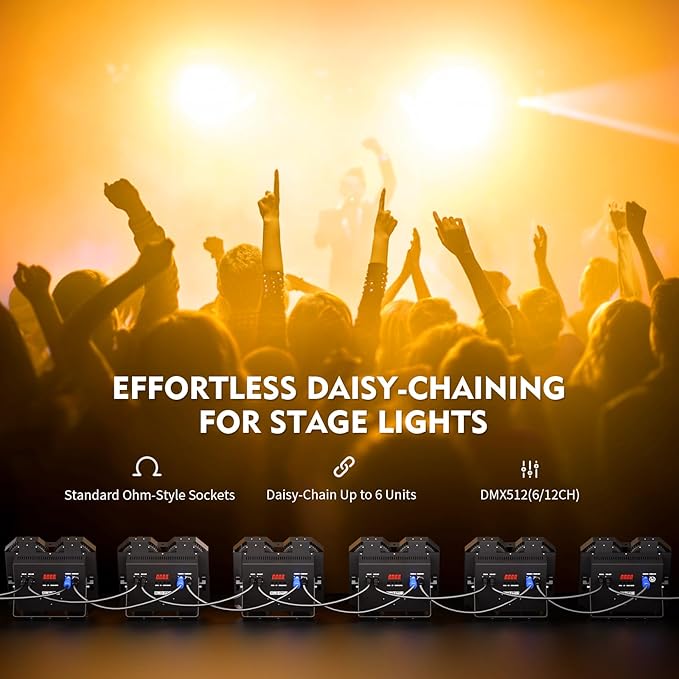 Stage Lights, 4X100W COB Spotlight LED Par Can Retro Lights, 2 in 1 Cool White & Warm White DMX512 Sound Activated Blinder Uplights for Events Parties Wedding Church Concert Studio Show Dance - 8Packs