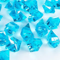 Babenest Acrylic Crushed Ice Rocks, 150 PCS Fake Crystals Plastic Ice Cubes Diamonds Gems for Vase Fillers, Home Decoration, Table Scatter, Event, Wedding, Arts & Crafts (Baby Blue)