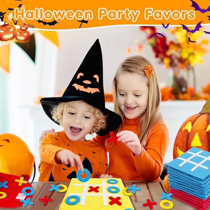24PCS Tic Tac Toe Strategic Board Game for Kids, Birthday Party Favors Bulk for Kids 4-8 8-12 Halloween Goodie Treat Bags Stuffers Return Gifts Classroom Treasure Chest Box Toys Carnival Prizes