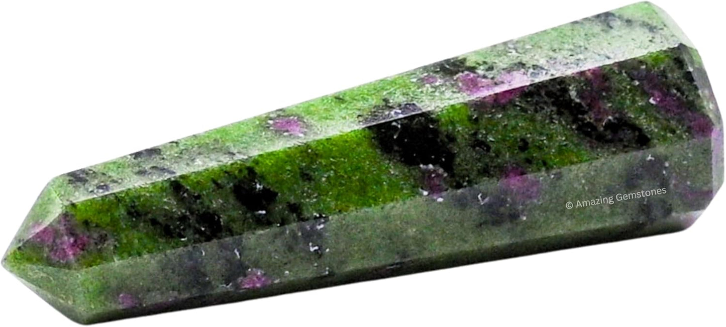 Amazing Gemstone Ruby Zoisite Crystal Towers - Natural Healing Crystal Point Obelisk for Reiki Healing and Crystal Grid (2 Inch to 3 Inch)