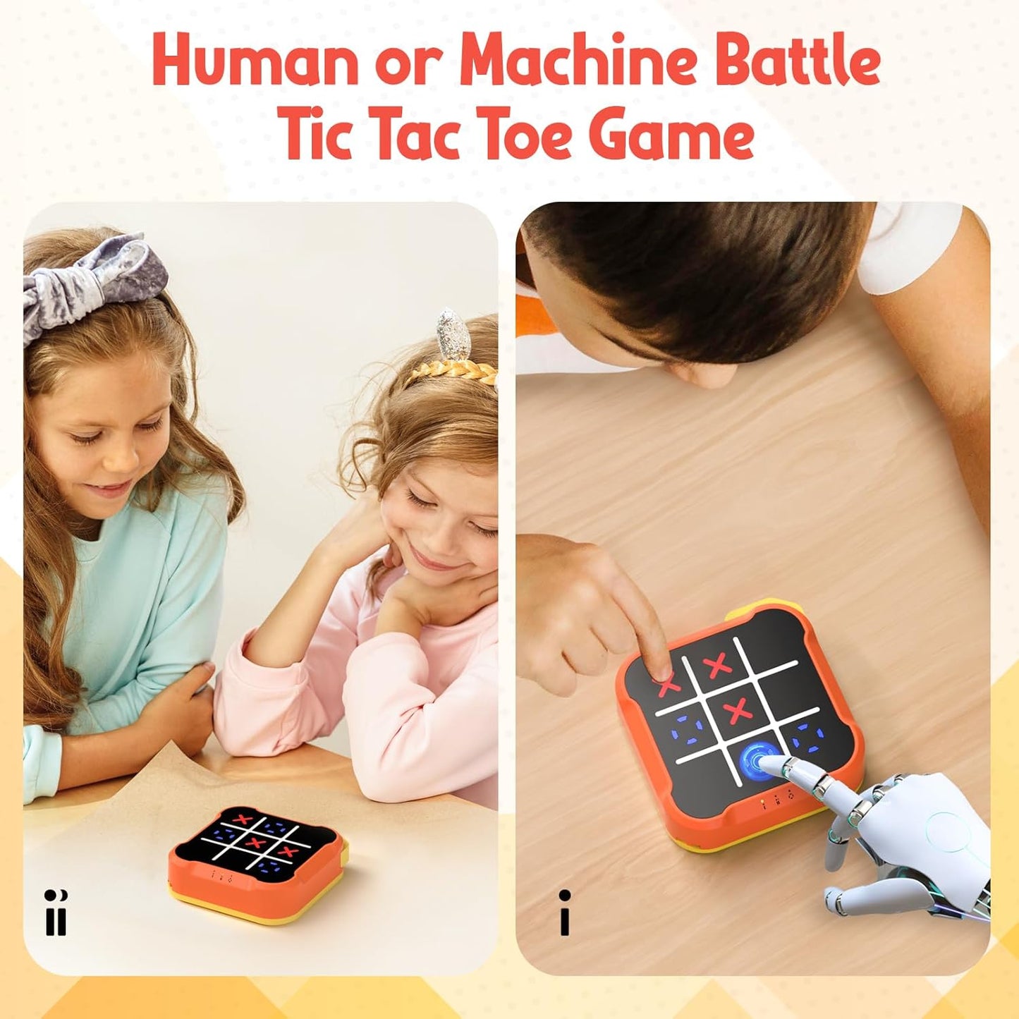 Tic Tac Toe Bolt Game, Handheld Electric Puzzle Game, Gift Ideal for Kids and Adults' Birthday, Electronic Board Games for Educational and Memory Growth, Portable Travel Games for Car Ride