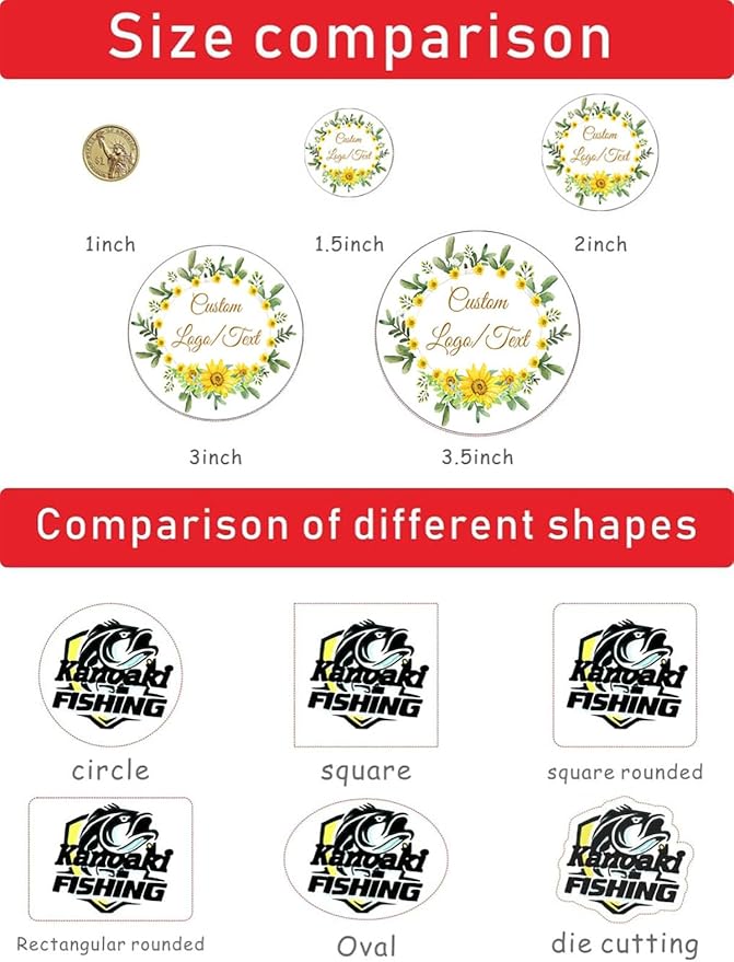 Premium Custom Stickers Labels - Personalized Stickers for Businesses Logo and Name. Birthday Pets and Label Product Boxes Wedding Favors Waterproof Labels (wreath 8, 2.5 inch)
