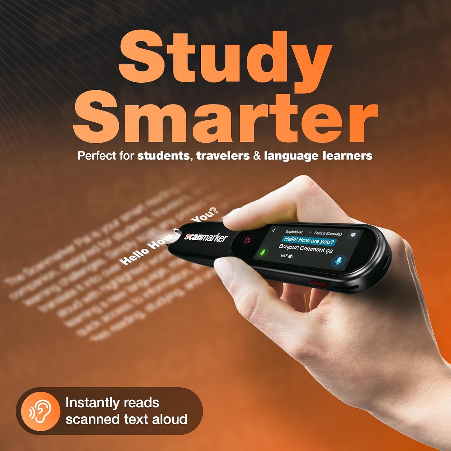 Scanmarker Pal - Translation Pen & Reading Pen for Language Learners, Dyslexia & Learning Difficulties | Translator Pen for 100+ Languages