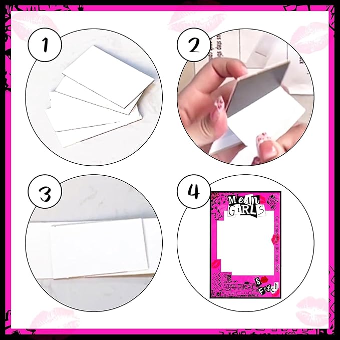 LaVenty Mean Girls Party Photo Booth Props Frame Mean Girls Party Decoration Y2k Birthday Party Decorations Hot Pink Girl Birthday Party Supplies