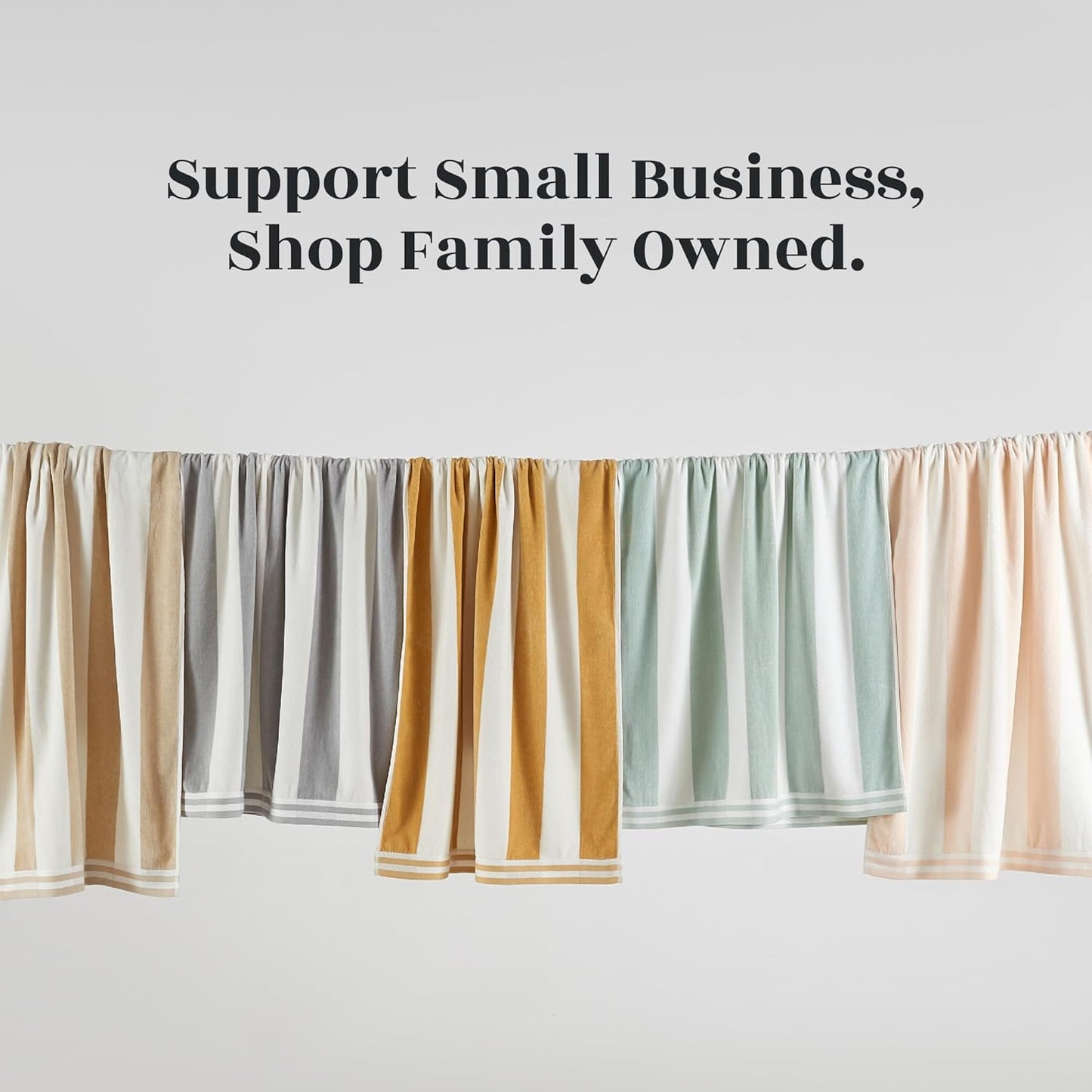 Great Bay Home 100% Cotton Velour 4 Pack Beach Towels 30" x 60" - Grey Cabana Stripe Pool Towels - Quick Dry, Large Swim Towels