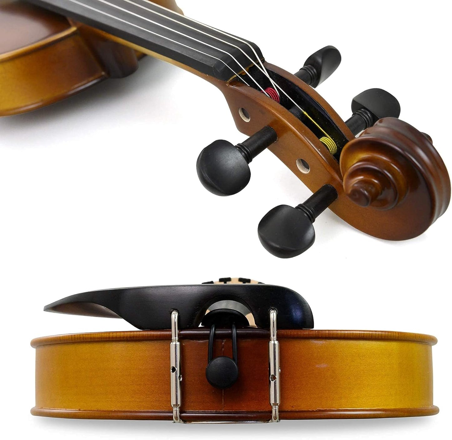 Bunnel Premier Violin Outfit 1/10 Size — Carrying Case and Accessories Included — Solid Maple Wood and Ebony Fittings By Kennedy Violins