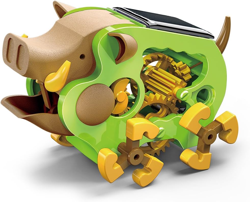 Solar Wild Boar, Solar Powered Energy Kit for Kids, Robotics, Educational STEM Birthday Kits Ages 8 and Up