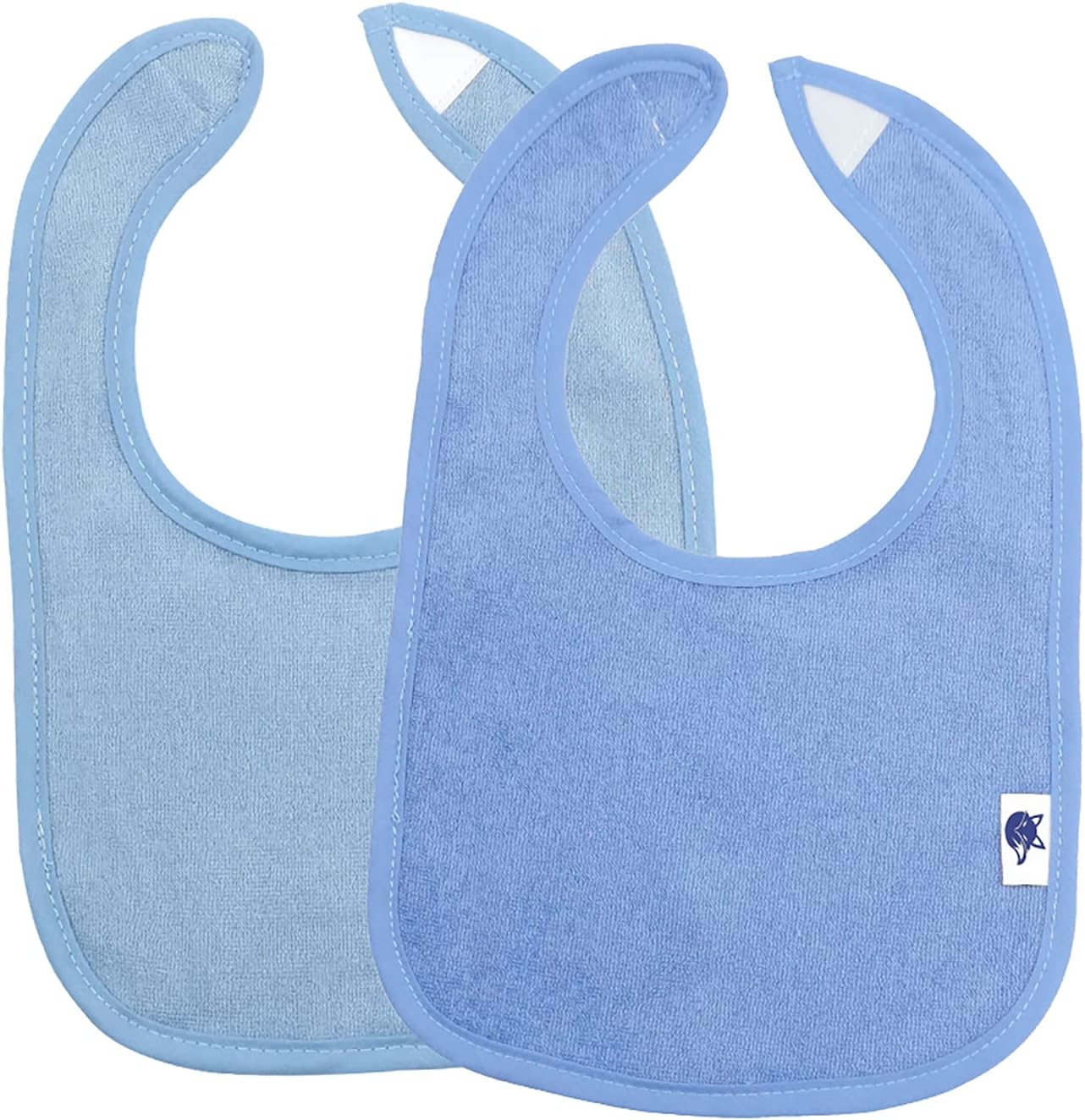 SPINFOX Waterproof Baby Bibs for Girls, Boy, Unisex Drool Bib Cotton Solid Knit Infant Feeding Bibs